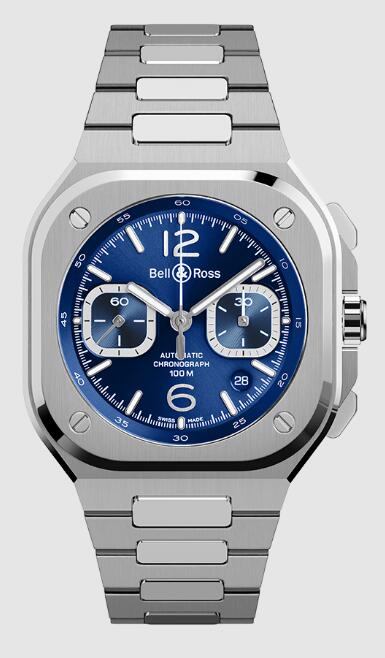 Review Bell and Ross BR 05 Replica Watch BR 05 CHRONO BLUE STEEL BR05C-BLU-ST/SST - Click Image to Close